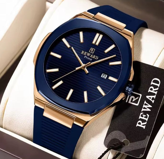 Reward Men’s Quartz Sports Watch, Waterproof, Silicone Strap