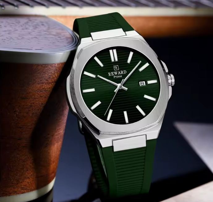 Reward Men’s Quartz Sports Watch, Waterproof, Silicone Strap