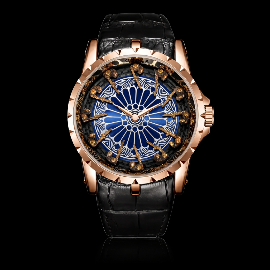 Stylish Men's "12 Knights" Quartz watch, water-resistant.