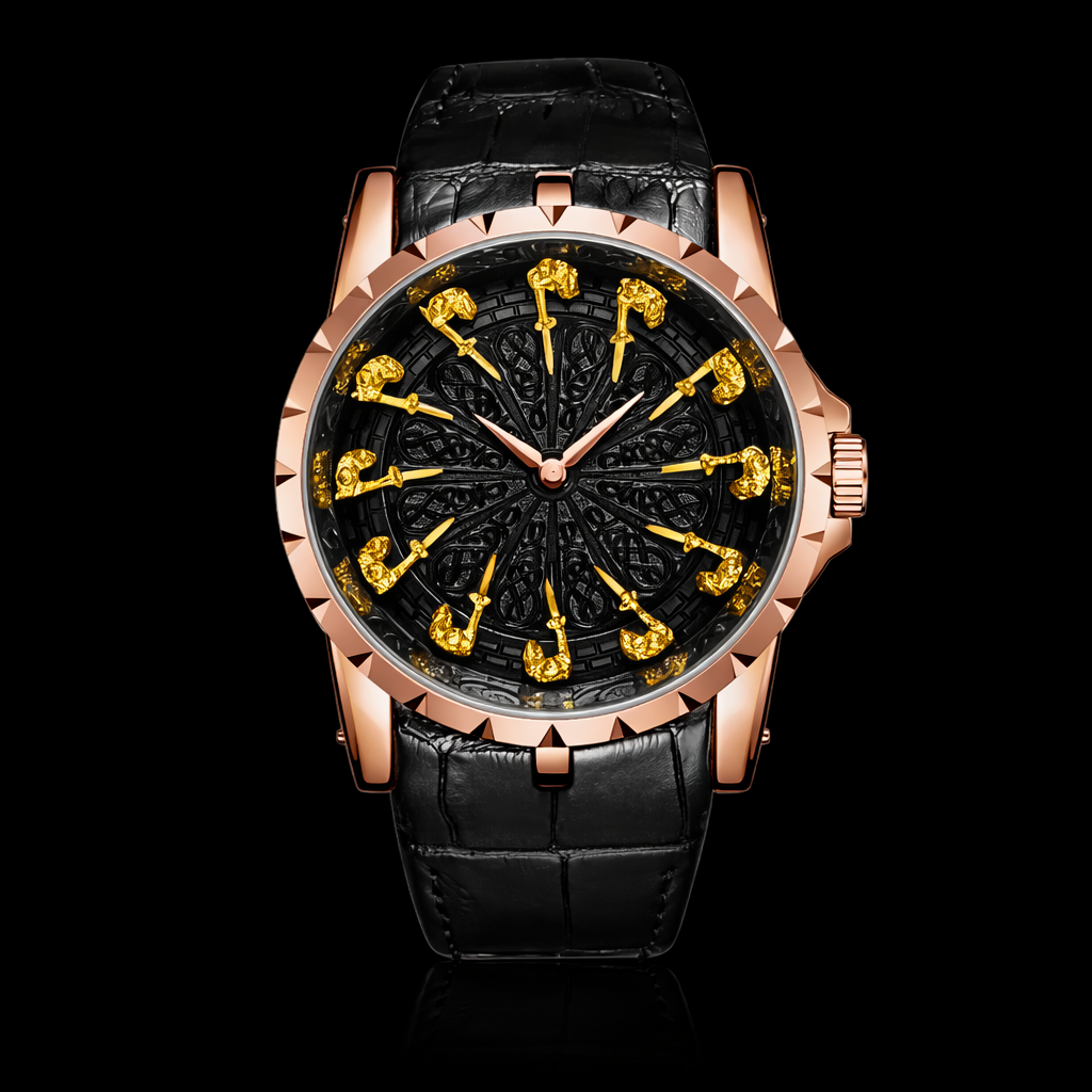 Stylish Men's "12 Knights" Quartz watch, water-resistant.