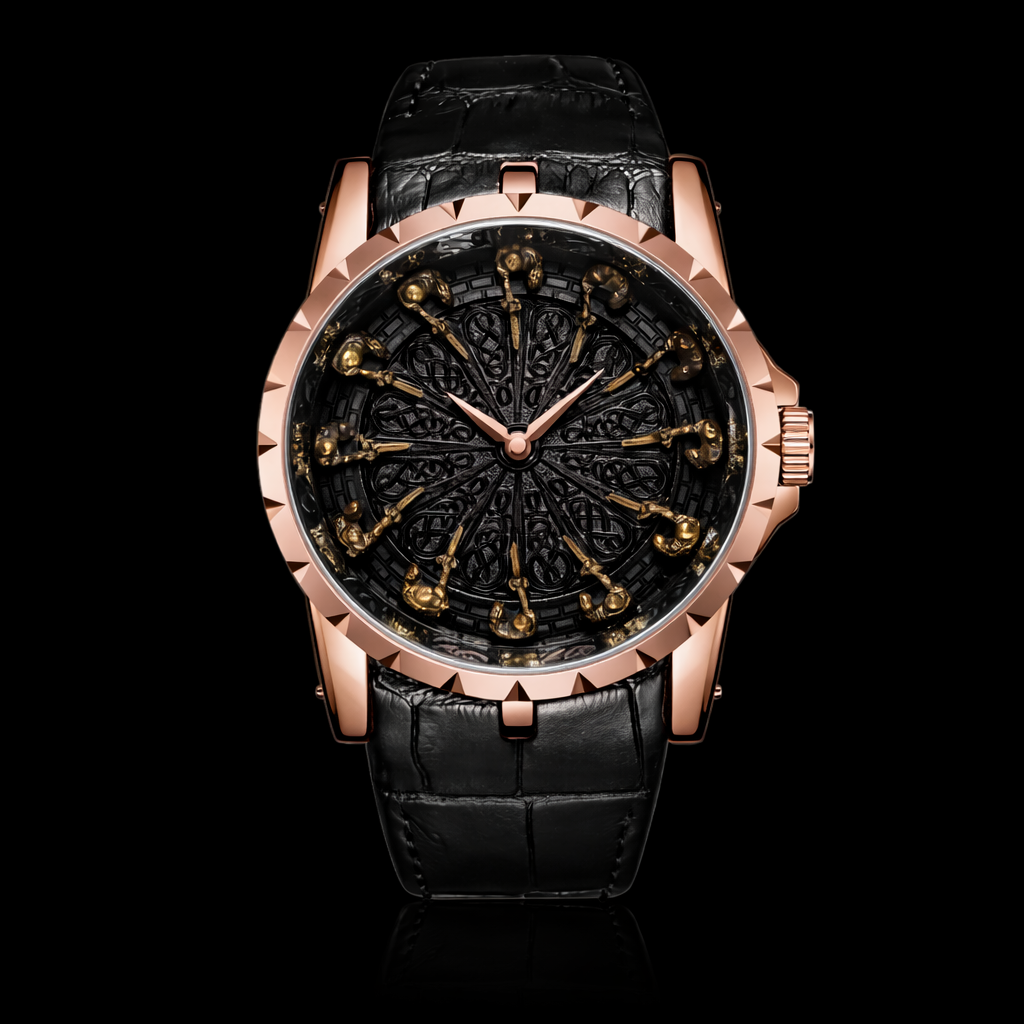 Stylish Men's "12 Knights" Quartz watch, water-resistant.