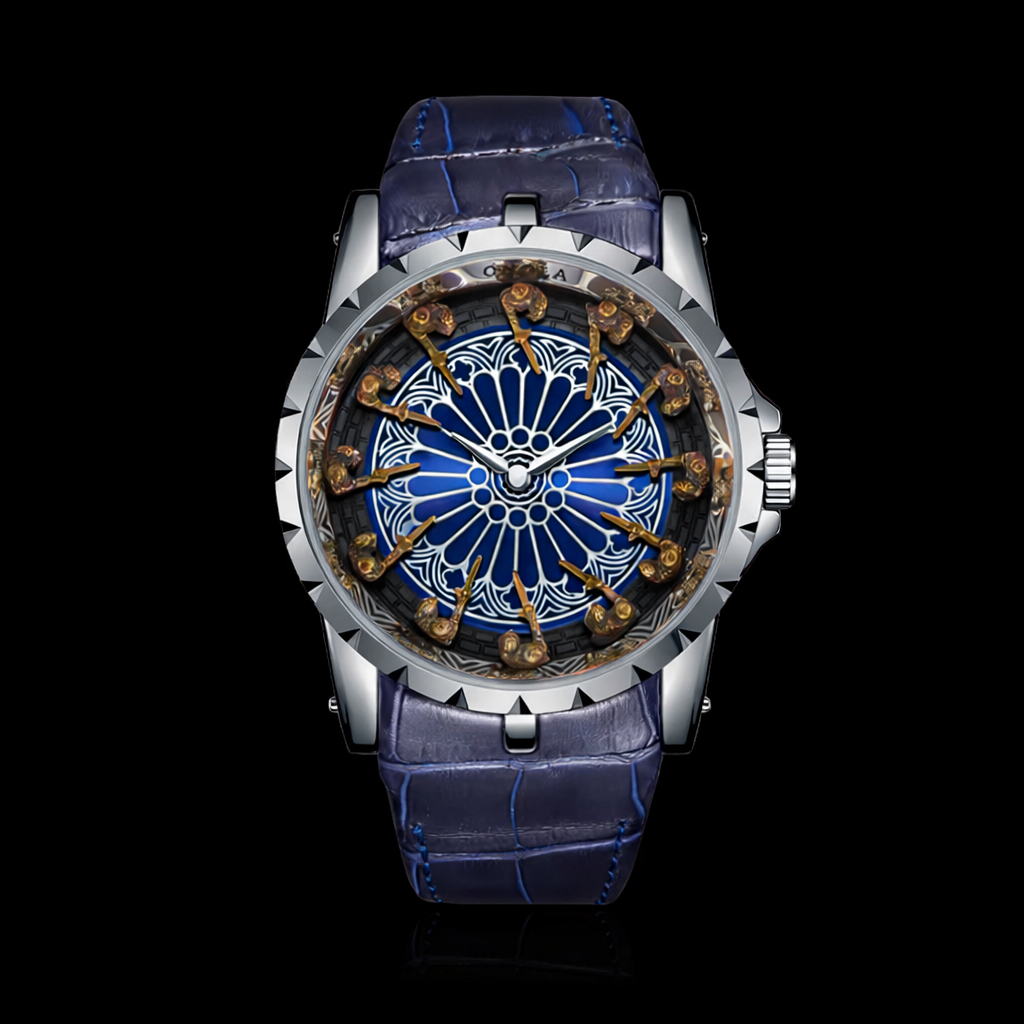 Stylish Men's "12 Knights" Quartz watch, water-resistant.