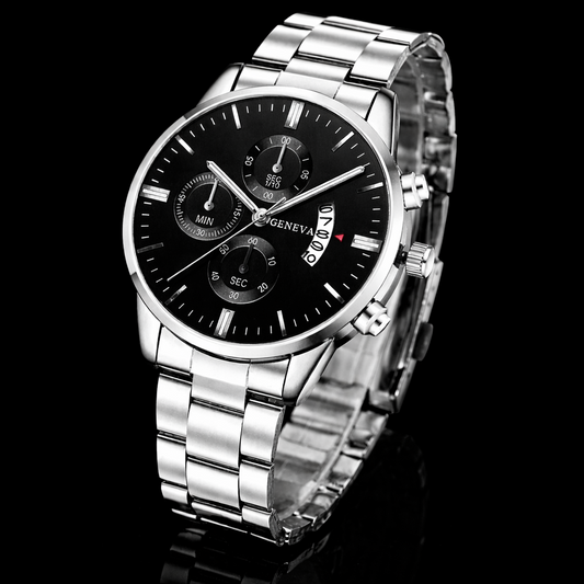 Geneva Quartz Men's Watch with Date