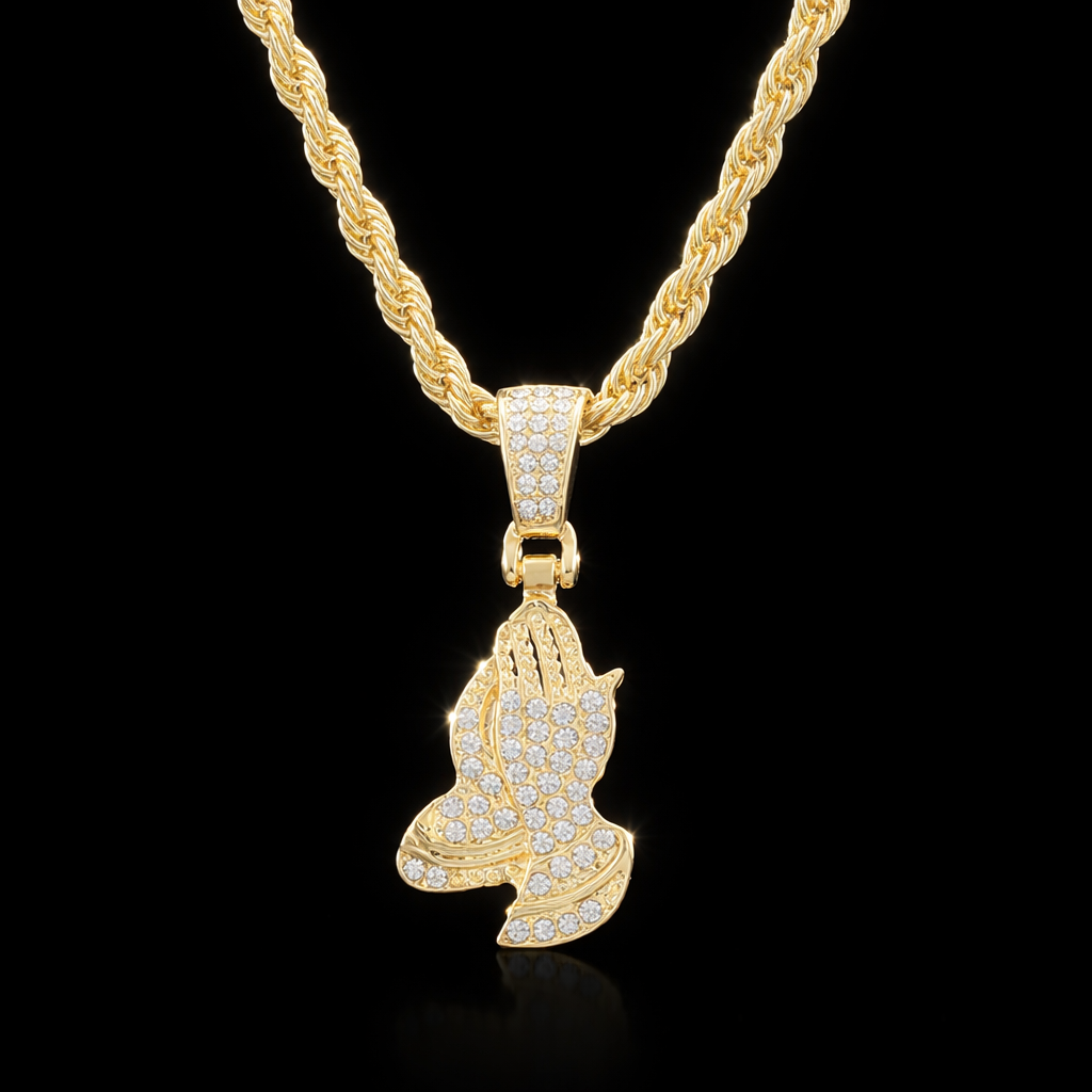 Iced Out Крест с Tennis Chain — Hip Hop Bling