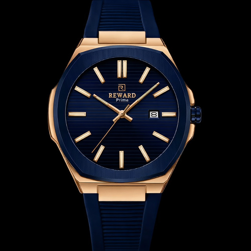 Reward Men’s Quartz Sports Watch, Waterproof, Silicone Strap